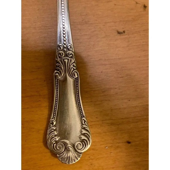 Vintage Antique 1847 Rogers Bros-12 Lotus Pattern Silverplate Serving Spoon - Picture 7 of 8